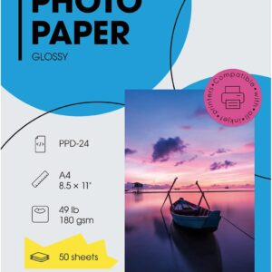 PPD 50 Sheets Inkjet Glossy Photo Paper