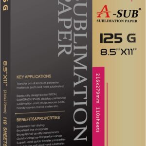 A-SUB Sublimation Paper 8.5x11 Inch