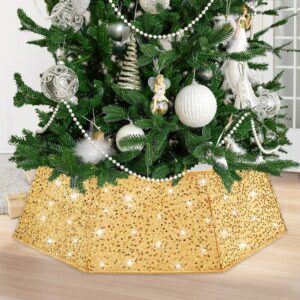 Gold Sequin Christmas Tree Collar