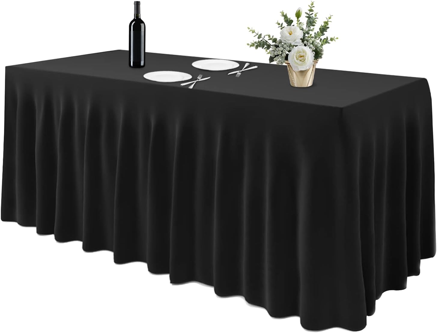 EMART Table Skirt for Rectangle Tables 6ft