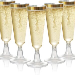 MATANA 48 Gold Champagne Flutes Plastic Champagne Glasses