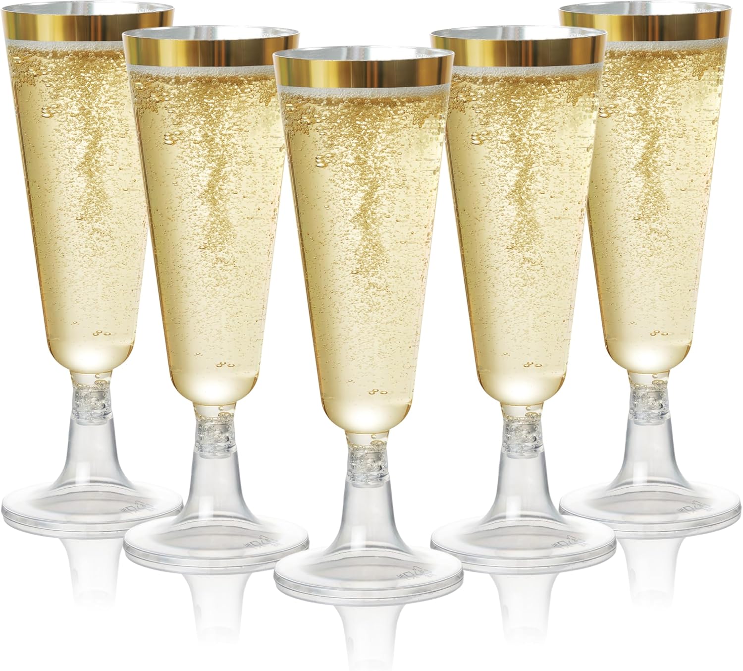 MATANA 48 Gold Champagne Flutes Plastic Champagne Glasses